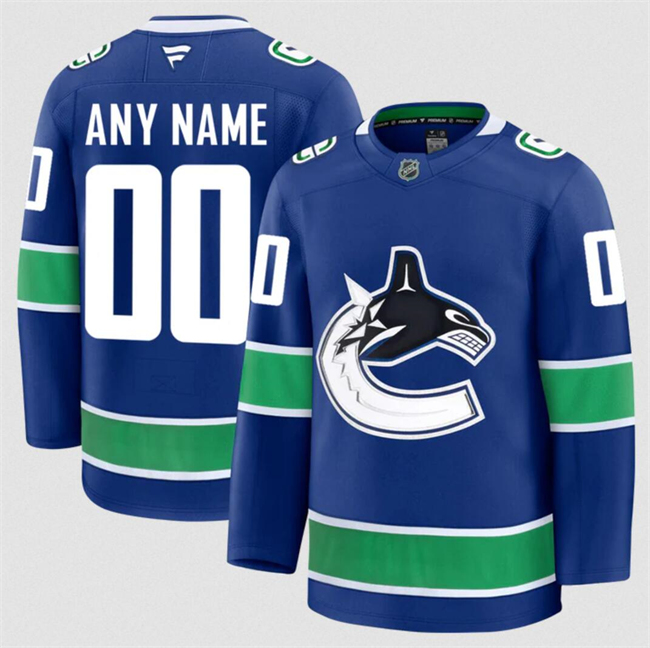 Men's Blue Vancouver Canucks Active Player Custom 2024-25 Home Stitched Hockey Jersey